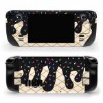 Black Ice Cream Drip Valve Steam Deck Skin