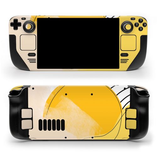 Abstract Yellow Valve Steam Deck Skin