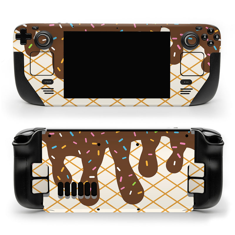 Valve Steam Deck Skin design of Graphics, Child art, Wrapping Paper, Pattern, with white, brown, yellow, green, pink, orange, blue colors