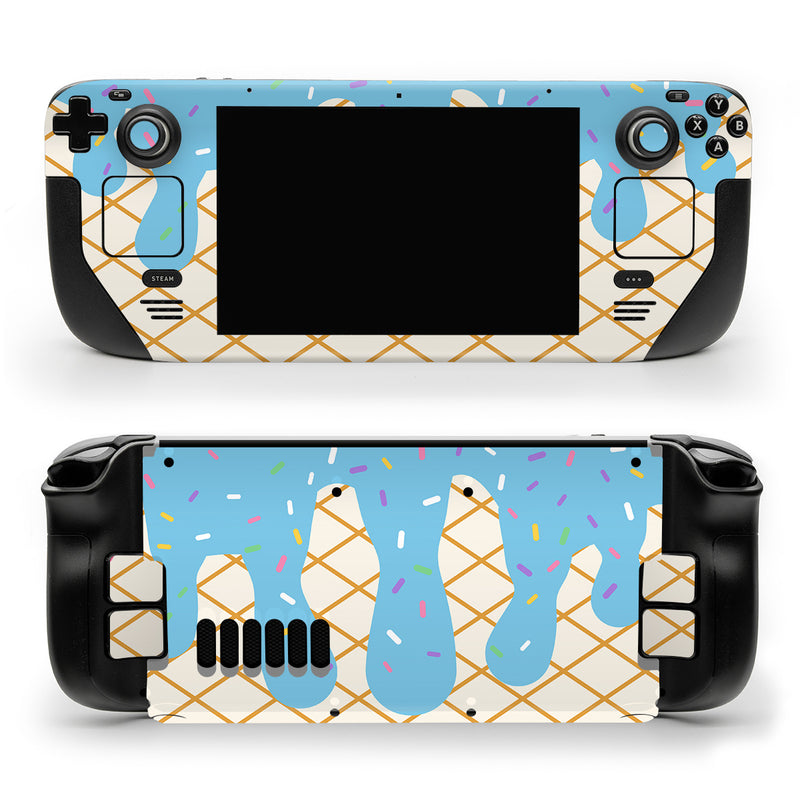 Valve Steam Deck Skin design of Graphics, Child art, Wrapping Paper, Pattern, with white, brown, yellow, green, pink, orange, blue colors