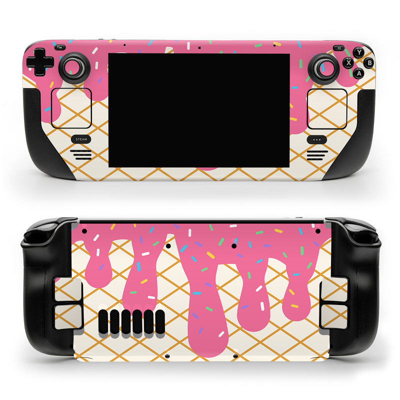 Valve Steam Deck Skin design of Graphics, Child art, Wrapping Paper, Pattern, with white, brown, yellow, black, green, pink, orange, blue colors