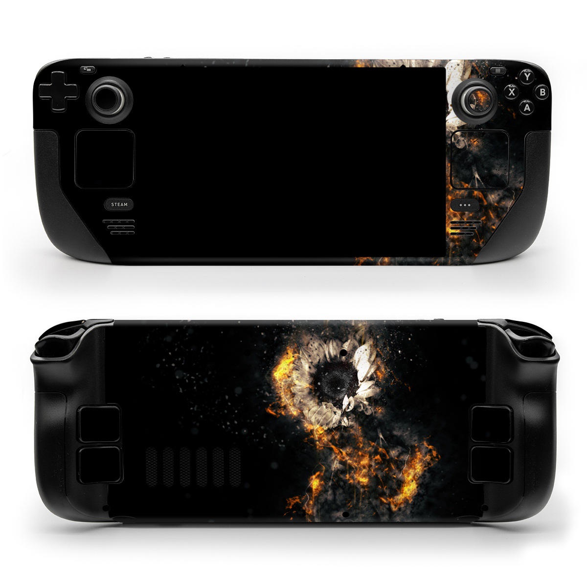 Valve Steam Deck Skin design of Nature, Outer space, Sky, Atmosphere, Astronomical object, Space, Darkness, Astronomy, Universe, Nebula, with black, red, green, gray colors