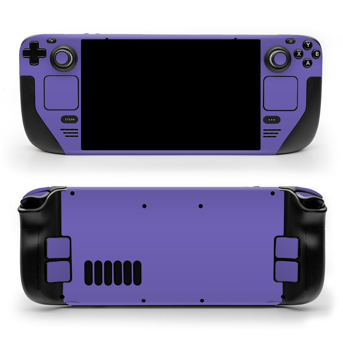Valve Steam Deck Skin design of Blue, Violet, Sky, Purple, Daytime, Black, Lilac, Cobalt blue, Pink, Azure, with purple colors