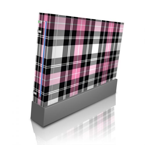 Pink Plaid Wii Skin