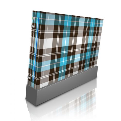 Turquoise Plaid Wii Skin