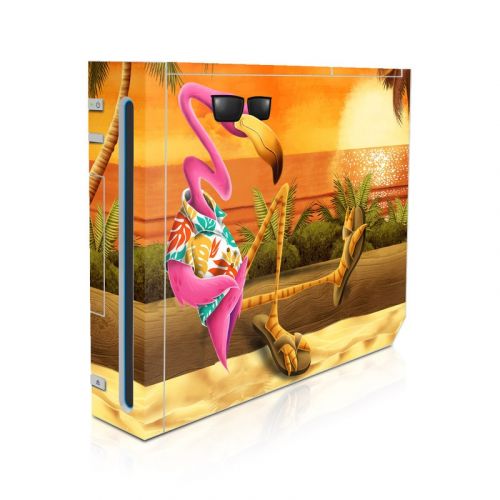 Sunset Flamingo Wii Skin
