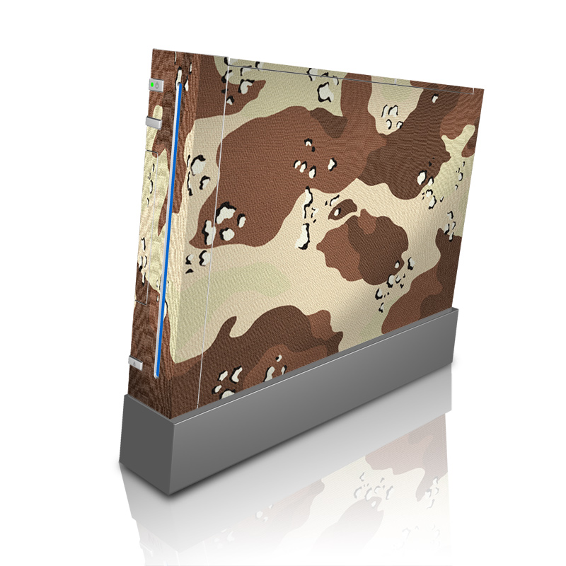 Wii Skin design of Military camouflage, Brown, Pattern, Design, Camouflage, Textile, Beige, Illustration, Uniform, Metal, with gray, red, black, green colors
