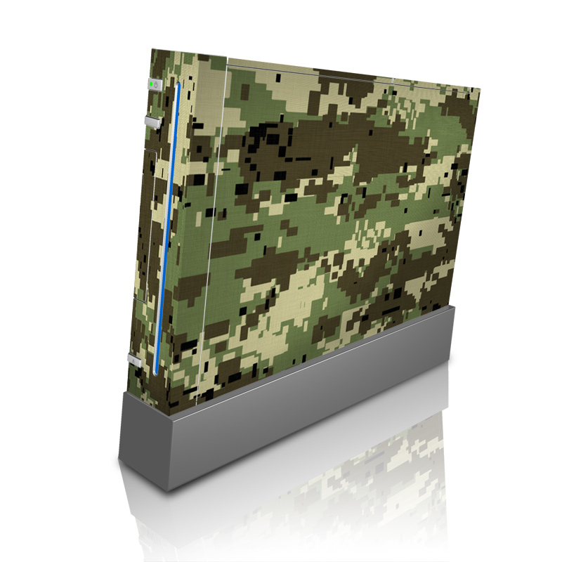 Wii Skin design of Military camouflage, Pattern, Camouflage, Green, Uniform, Clothing, Design, Military uniform, with black, gray, green colors