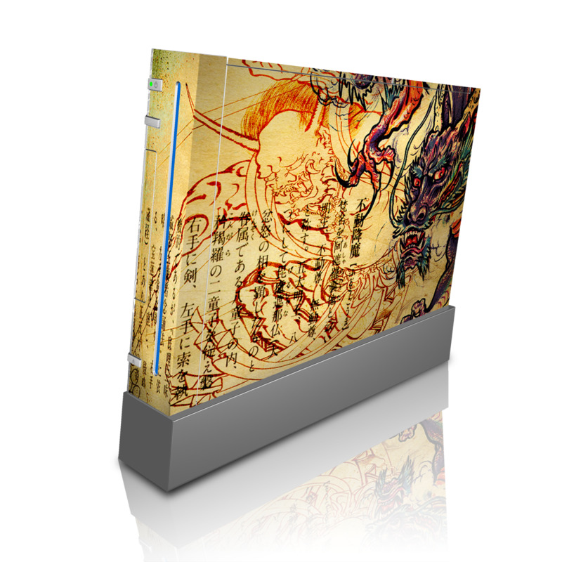 Wii Skin design of Illustration, Fictional character, Art, Demon, Drawing, Visual arts, Dragon, Supernatural creature, Mythical creature, Mythology, with black, green, red, gray, pink, orange colors