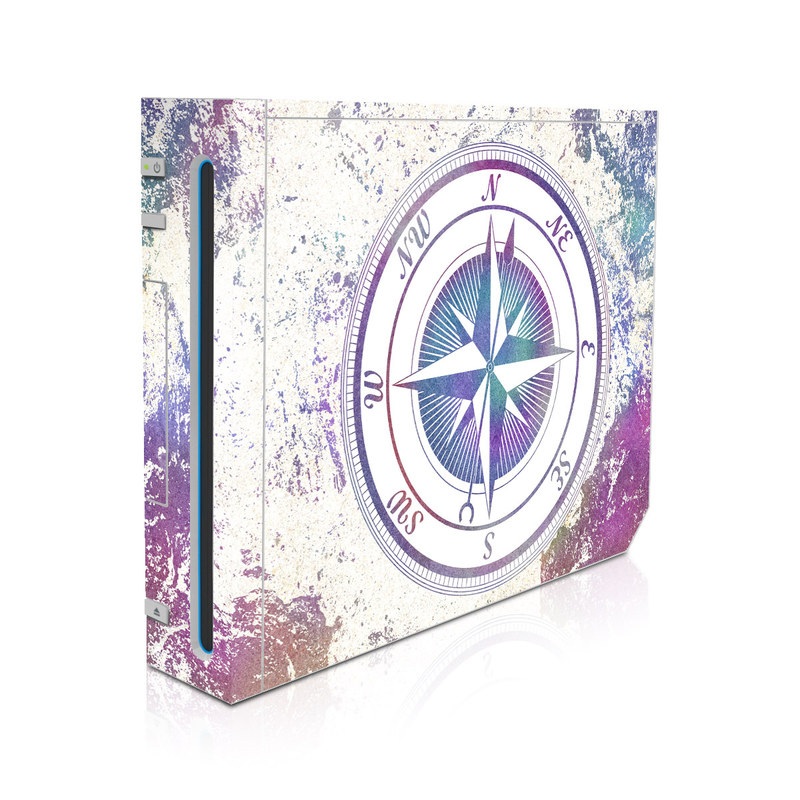 Wii Skin design of Clock, Circle, Compass, Graphics, Pattern, Illustration, Interior design, with gray, white, yellow, pink, purple, blue colors