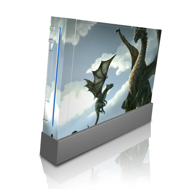 Wii Skin design of Dragon, Cg artwork, Fictional character, Mythical creature, Mythology, Extinction, Cryptid, Illustration, Games, Massively multiplayer online role-playing game, with black, gray, blue, white, purple colors
