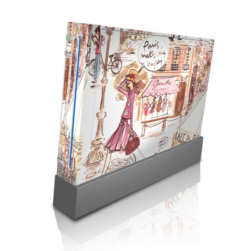 Wii Skin design of Cartoon, Illustration, Comic book, Fiction, Comics, Art, Human, Organism, Fictional character, Style, with gray, white, pink, red, yellow, green colors