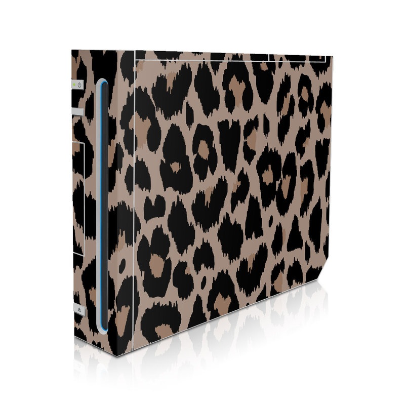 Wii Skin design of Pattern, Brown, Fur, Design, Textile, Monochrome, Fawn, with black, gray, red, green colors