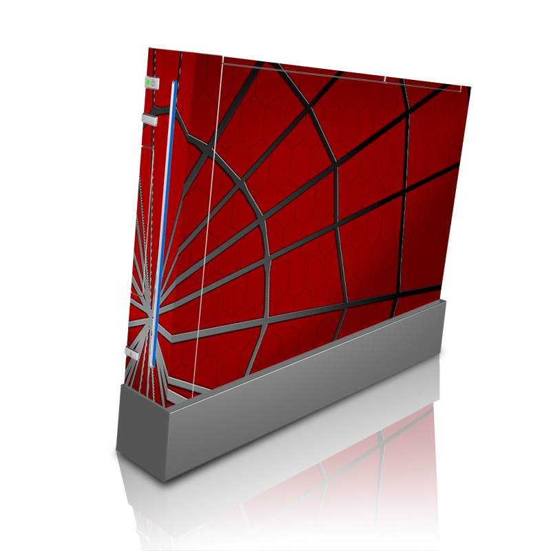 Wii Skin design of Red, Symmetry, Circle, Pattern, Line, with red, black, gray colors