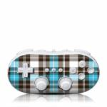 Turquoise Plaid Wii Classic Controller Skin