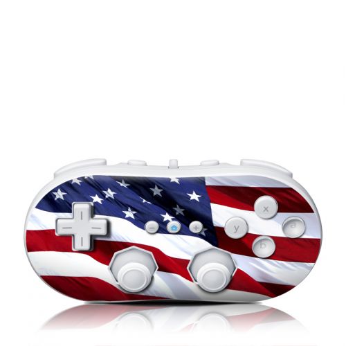 Patriotic Wii Classic Controller Skin