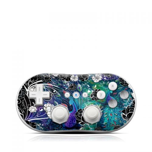 Peacock Garden Wii Classic Controller Skin