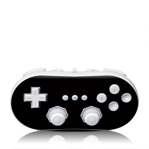 Solid State Black Wii Classic Controller Skin