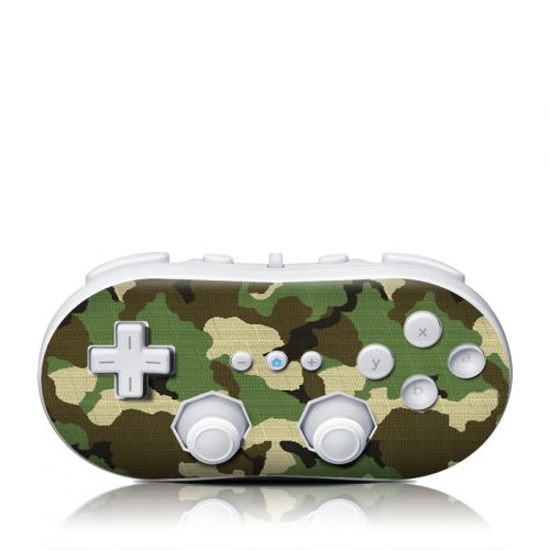 Woodland Camo Wii Classic Controller Skin
