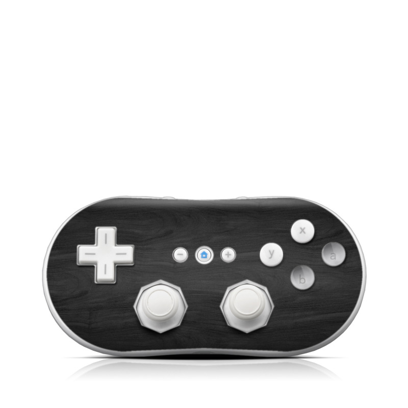 Wii Classic Controller Skin design of Black, Brown, Wood, Grey, Flooring, Floor, Laminate flooring, Wood flooring, with black colors