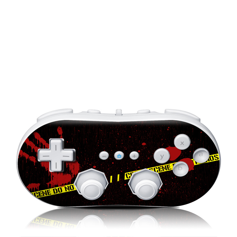 Wii Classic Controller Skin design of Red, Black, Font, Text, Logo, Graphics, Graphic design, Room, Carmine, Fictional character, with black, red, green colors