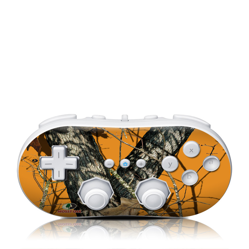 Wii Classic Controller Skin design of Tree, Branch, Canoe birch, Woody plant, Plant, Leaf, Adaptation, Wildlife, Trunk, Birch family, with green, black, gray, red colors