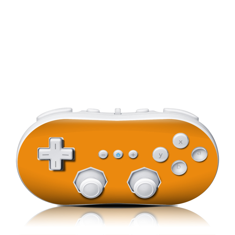 Wii Classic Controller Skin design of Orange, Yellow, Brown, Text, Amber, Font, Peach, with orange colors