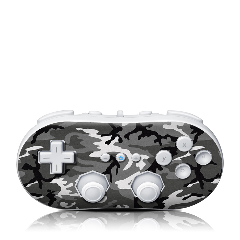 Wii Classic Controller Skin design of Military camouflage, Pattern, Clothing, Camouflage, Uniform, Design, Textile, with black, gray colors