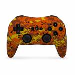 Digital Orange Camo Wii Classic Controller Pro Skin