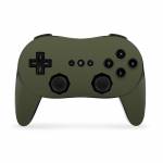 Solid State Olive Drab Wii Classic Controller Pro Skin