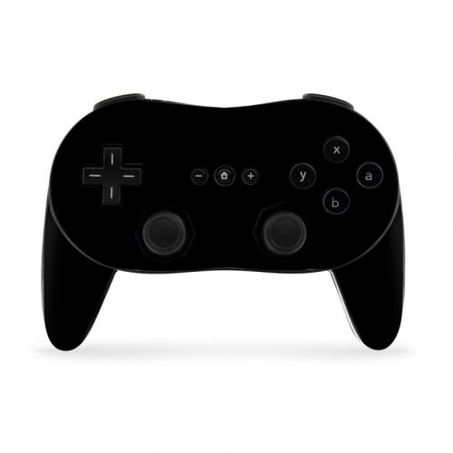 Solid State Black Wii Classic Controller Pro Skin