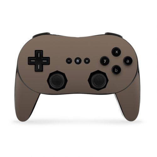 Solid State Flat Dark Earth Wii Classic Controller Pro Skin