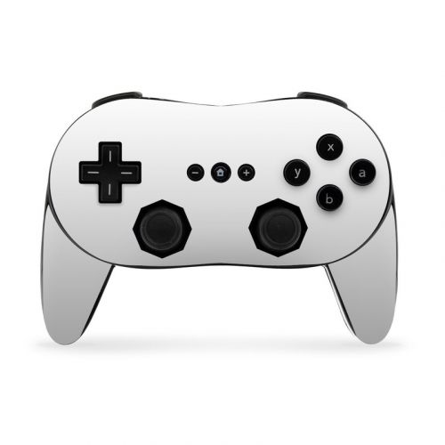 Solid State White Wii Classic Controller Pro Skin