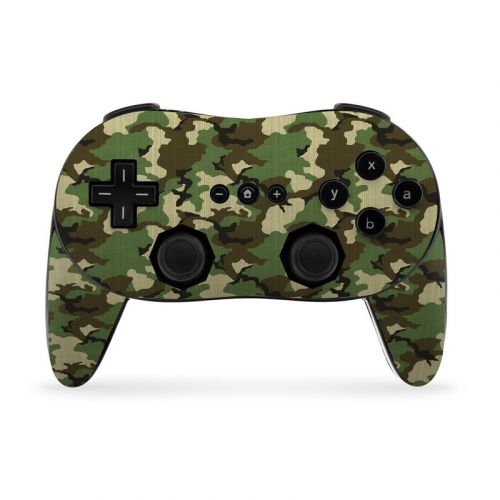 Woodland Camo Wii Classic Controller Pro Skin