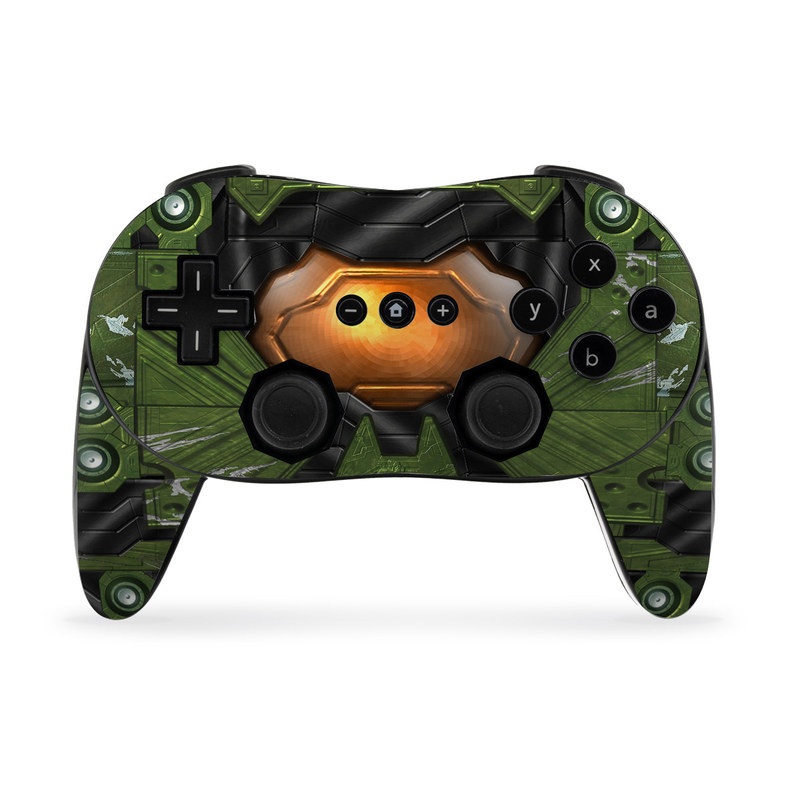 Wii Classic Controller Pro Skin design of Green, Fictional character, Games, Fiction, Pc game, Illustration, Strategy video game, Digital compositing, Art, Screenshot, with green, yellow, orange, black colors