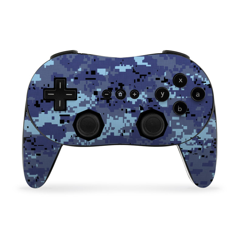 Wii Classic Controller Pro Skin design of Blue, Purple, Pattern, Lavender, Violet, Design, with blue, gray, black colors