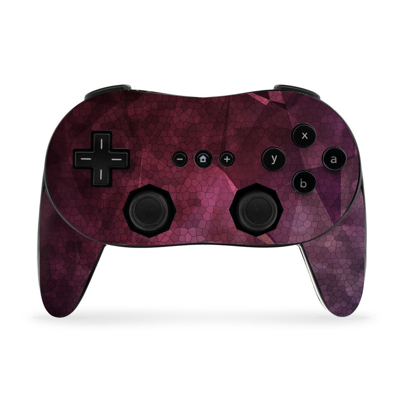 Wii Classic Controller Pro Skin design of Purple, Sky, Red, Violet, Pink, Pattern, Design, Triangle, Line, Magenta, with black, red, purple, pink, white colors