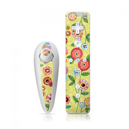Button Flowers Wii Nunchuk/Remote Skin