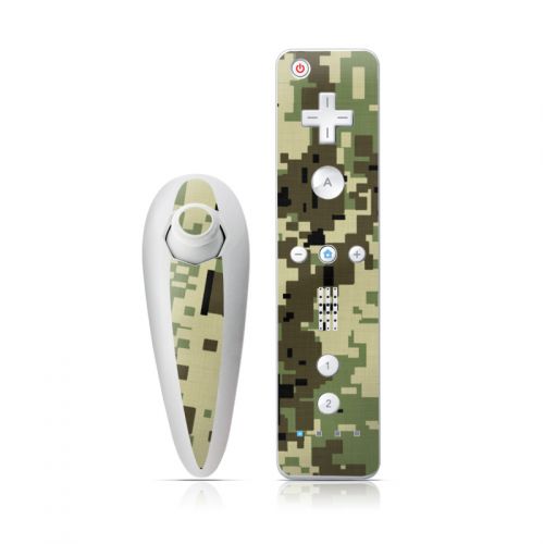 Digital Woodland Camo Wii Nunchuk/Remote Skin