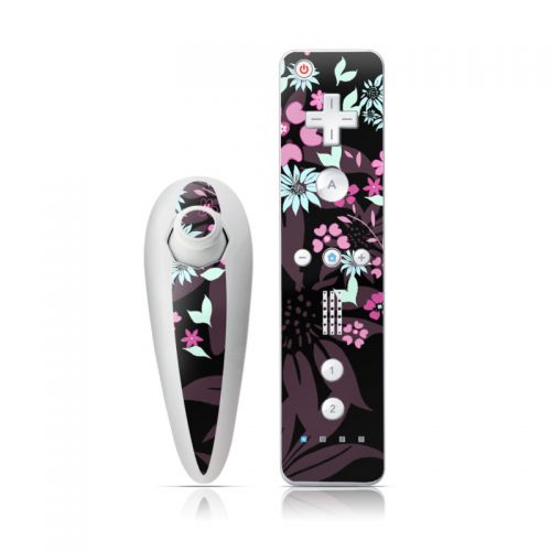 Dark Flowers Wii Nunchuk/Remote Skin