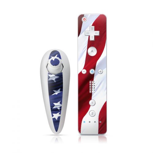 Patriotic Wii Nunchuk/Remote Skin