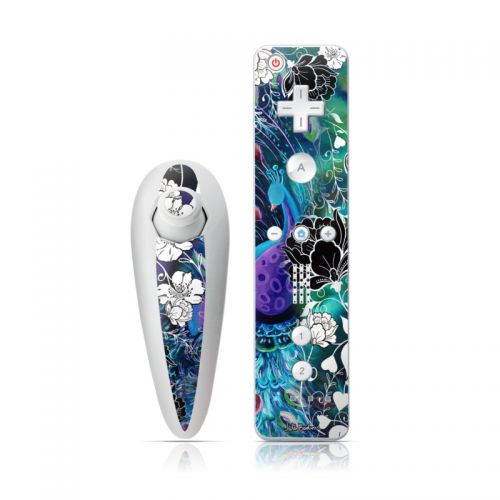 Peacock Garden Wii Nunchuk/Remote Skin
