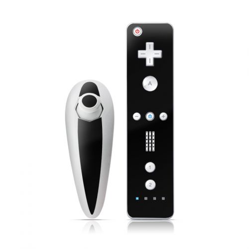 Solid State Black Wii Nunchuk/Remote Skin