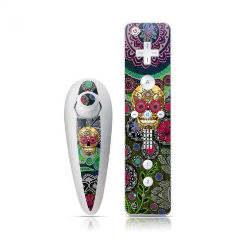 Sugar Skull Paisley Wii Nunchuk/Remote Skin
