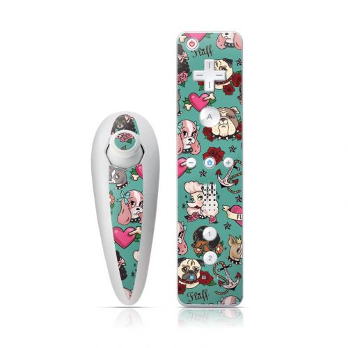Tattoo Dogs Wii Nunchuk/Remote Skin