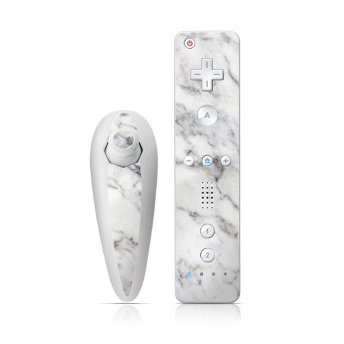 White Marble Wii Nunchuk/Remote Skin
