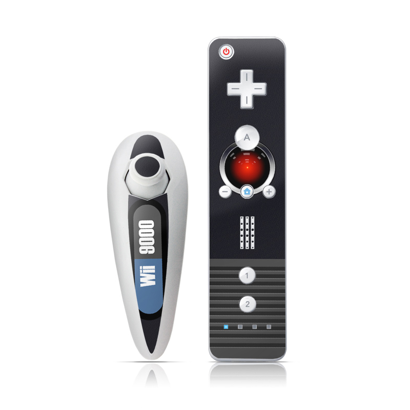 Wii Nunchuk Remote Skin design of Screenshot, Technology, Circle, Space, with black, gray, red, blue colors