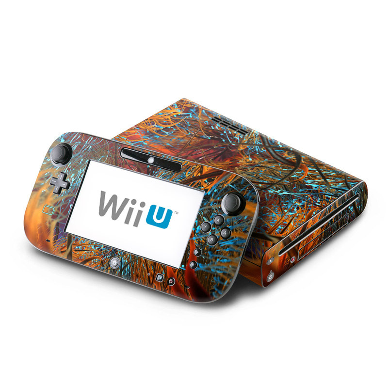 Wii U Skin design of Orange, Tree, Electric blue, Organism, Fractal art, Plant, Art, Graphics, Space, Psychedelic art, with orange, blue, red, yellow, purple colors