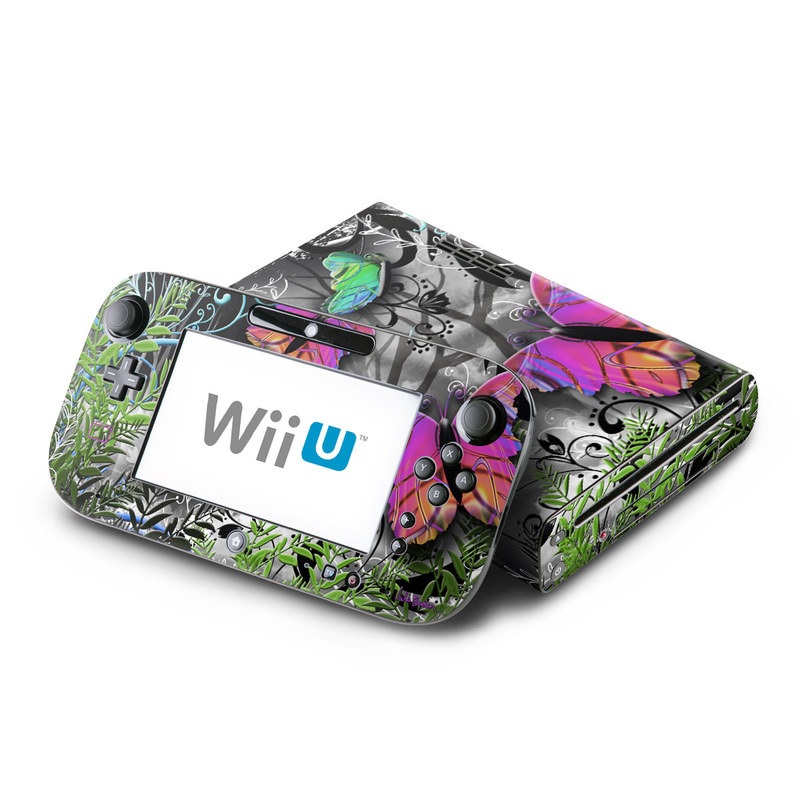 Wii U Skin design of Butterfly, Pink, Purple, Violet, Organism, Spring, Moths and butterflies, Botany, Plant, Leaf, with black, gray, green, purple, red colors