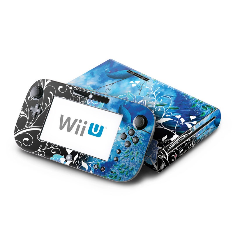 Wii U Skin design of Blue, Pattern, Graphic design, Design, Illustration, Organism, Visual arts, Graphics, Plant, Art, with black, blue, gray, white colors